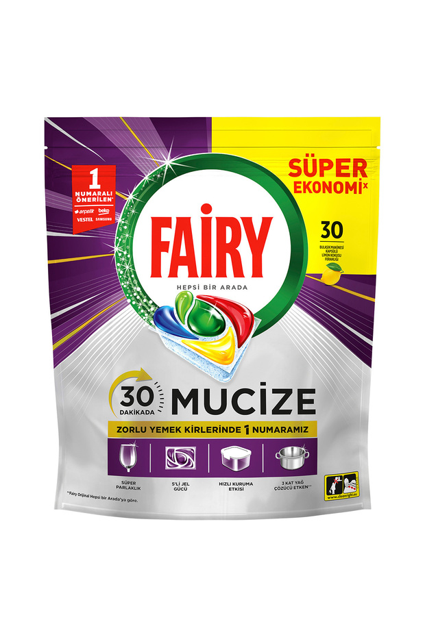 Mucize Bulaşık Makinesi Deterjanı Kapsülü/Tableti 30 Yıkama - 2