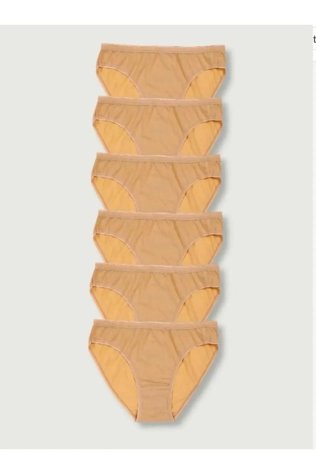 Tutku Women's Ten 6 Pack Cotton Waterway Bikini Panties