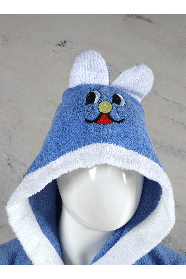 Çocuk Mavi Bornoz - 3