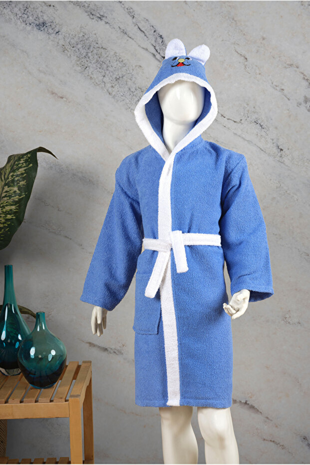 Çocuk Mavi Bornoz - 2