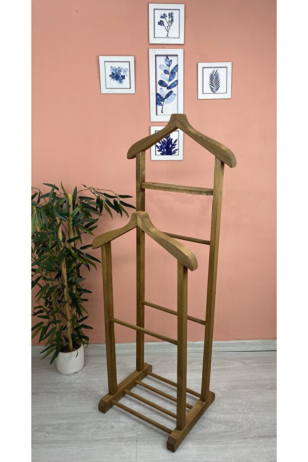 Kahverengi Çifttepe Dilsiz Uşak Askılık - 3