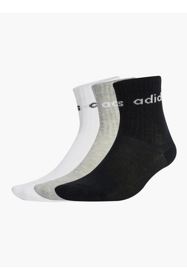 Logo Print Crew Length Socks - Set of 3