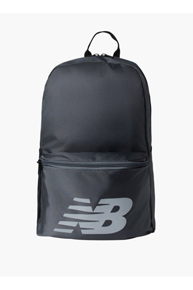 Logo Print School Backpack with Adjustable Shoulder Straps - 14x31x45 cm