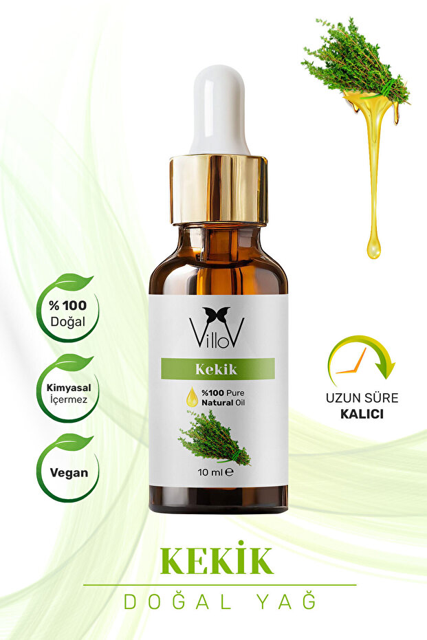 Thyme Cold Pressed 100% Pure and Natural Herbal Thyme Essential Oil 10ml