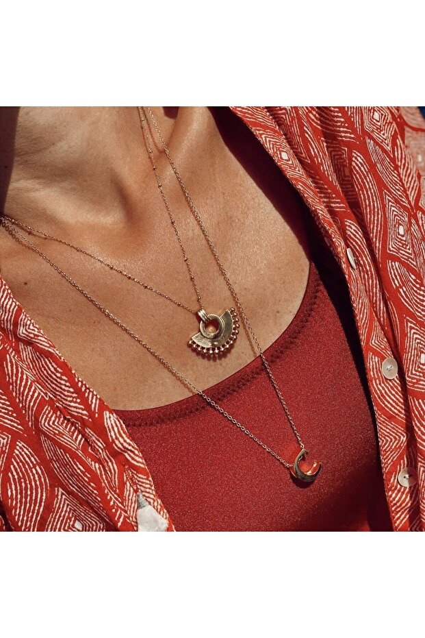 ALTIN KAPLAMA H HARF KOLYE - 3