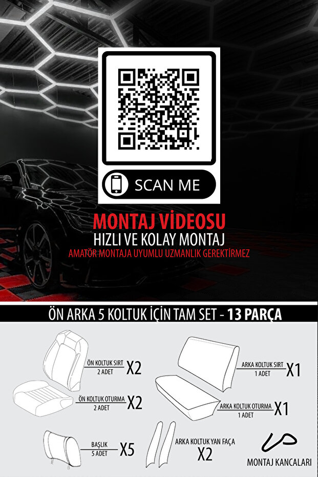 Oniks Plus Smoked Auto Seat Cover (Compatible with Renault Fluence-Megan 1-2-3-Clio-Symbol-Taliant-Toros) - 7