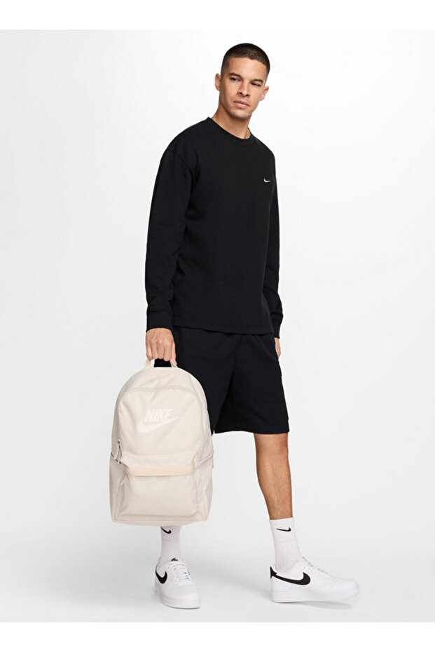 Logo Print School Backpack with Adjustable Straps and Zip Closure - 2