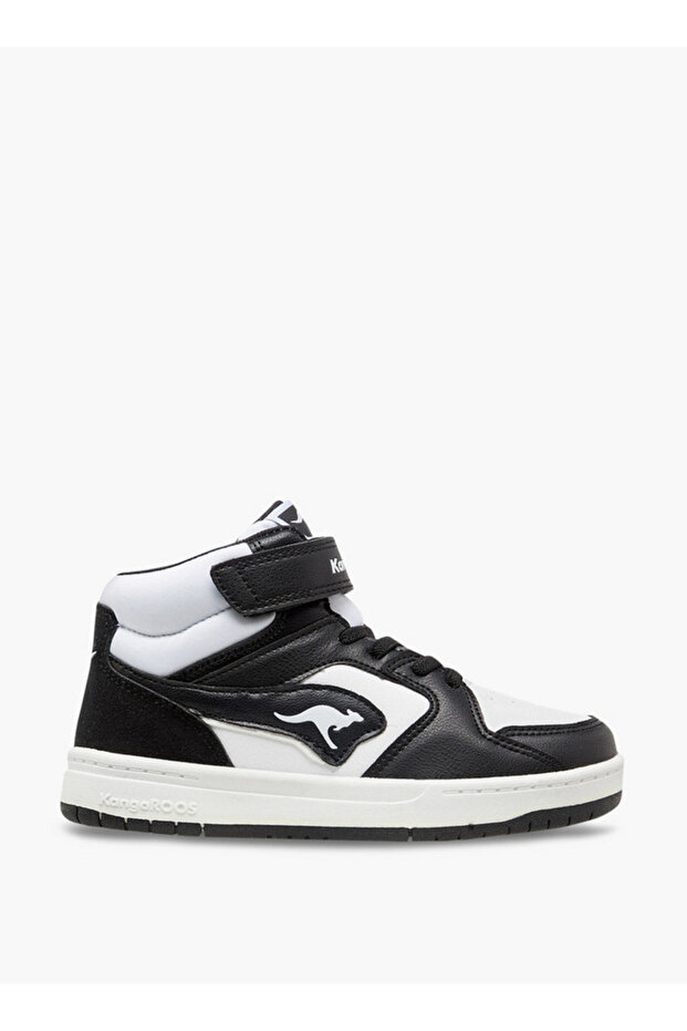 Boys' Colourblock High Top Sneakers with Hook and Loop Closure - 3
