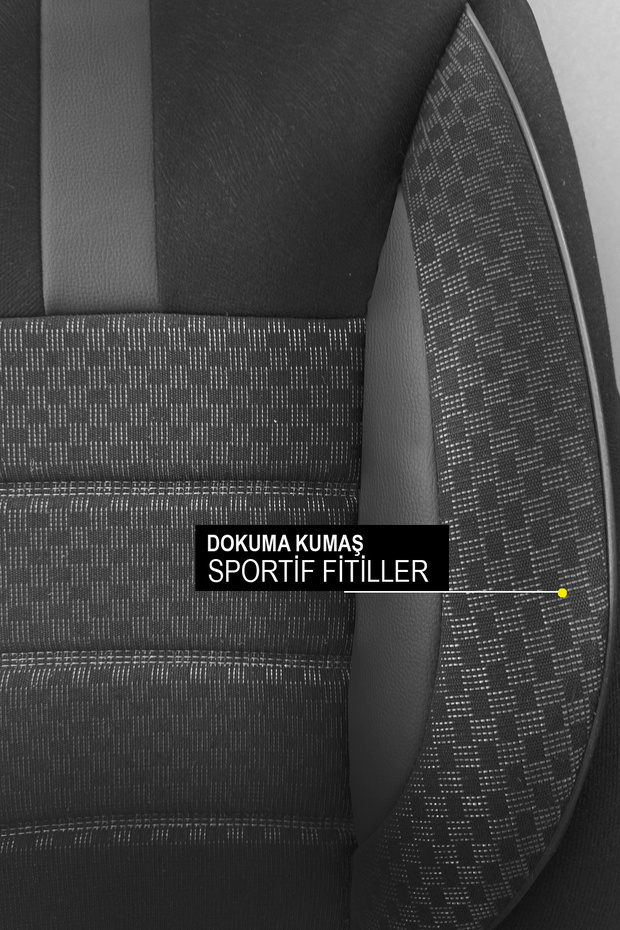 Oniks Plus Smoked Auto Seat Cover (Compatible with Renault Fluence-Megan 1-2-3-Clio-Symbol-Taliant-Toros) - 6