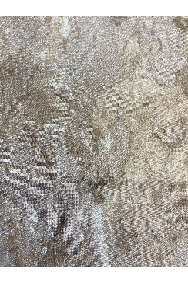 Tutkal Hediye 53x10 metre Bej Simli 3d Eskitme Efekt Kumaş Dokulu Ithal Duvar Kağıdı. - 3