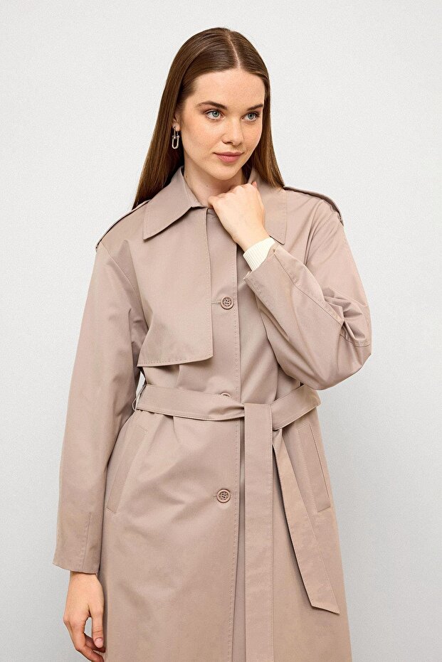 Bequemer Trenchcoat mit Punto-Nahtdetails und wasserabweisenden Eigenschaften, STEIN 6769 - 6