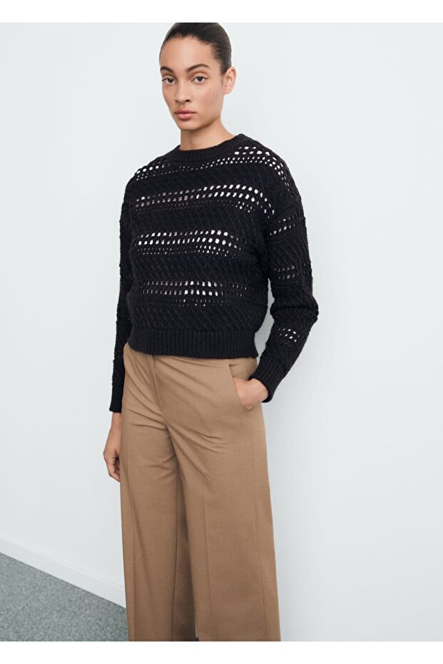 Ajur örgü kazak - 1