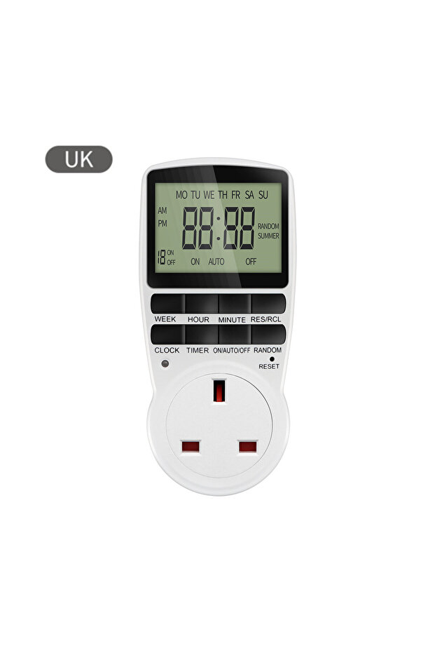 UK Type Digital Timer Switch EU Programmable Electronic Timing Socket US UK FR AU Plug Outlet Kitche - 1
