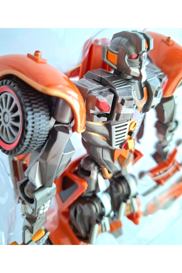Transformers Tarzı Arabaya Dönüşen Sesli ve Işıklı Robot 19cm Dönüşüm Robot Oyuncak - 3