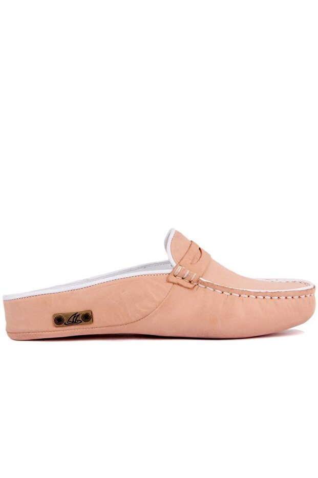 - Powder Leather Women's House Slippers 109-557-X