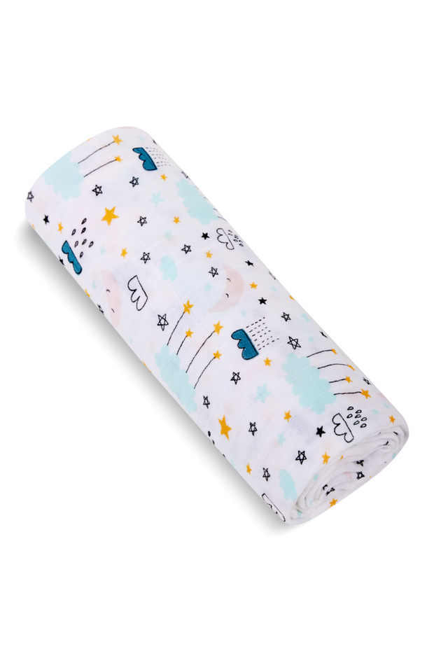 Cloud & Stars Baby Swaddle
