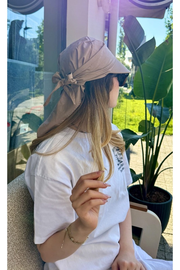 Tie-Up Visor Bandana Visor Hat Vision with Uv Protector - 5
