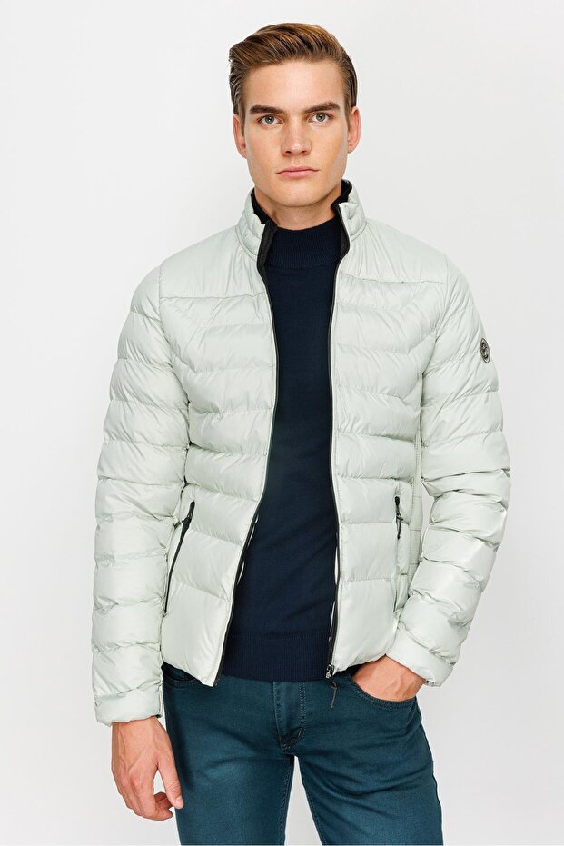 Erkek Mint Yeşil Mont - 1