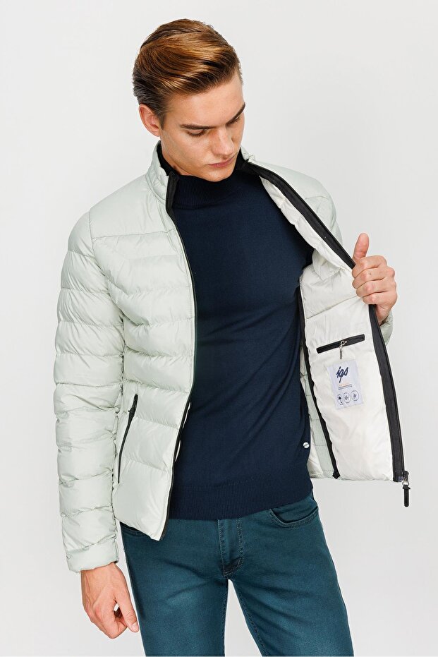 Erkek Mint Yeşil Mont - 5