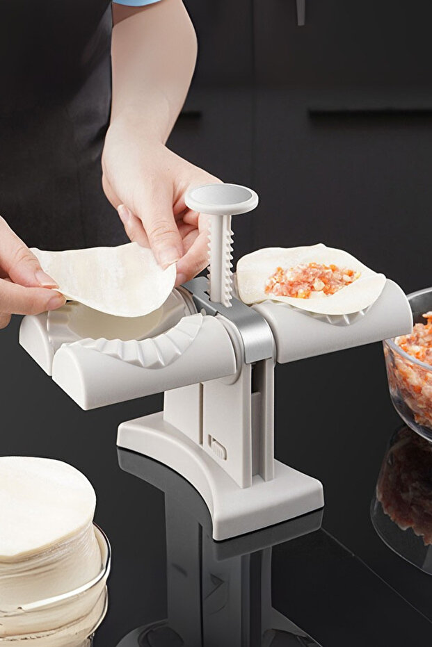 Automatic Dumpling Maker Simple Fast Double Head Dumpling Mold Hand Pressed Pancake Maker - 1