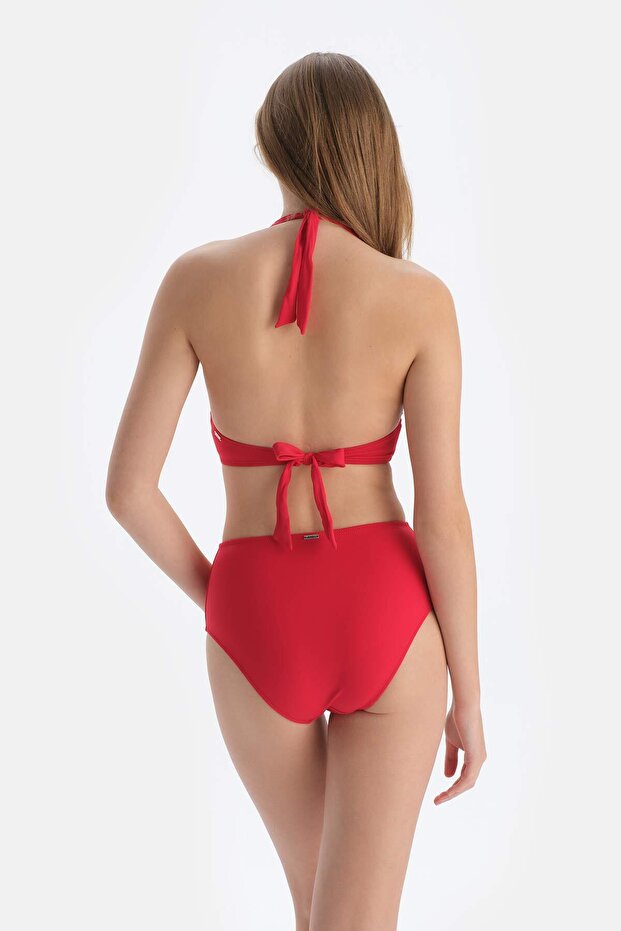 Kırmızı Üçgen Geniş Bikini Üst - 2