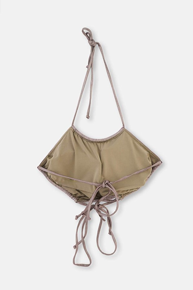 Vizon Halter Yaka Bikini Üst - 2