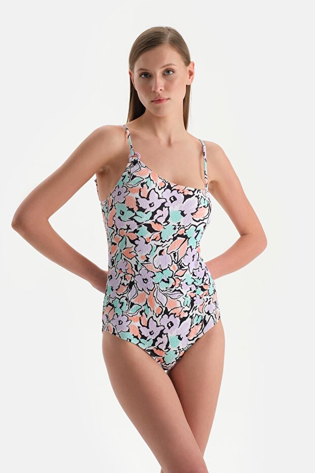 Ekru-Lila Tek Omuz Mayo - 4