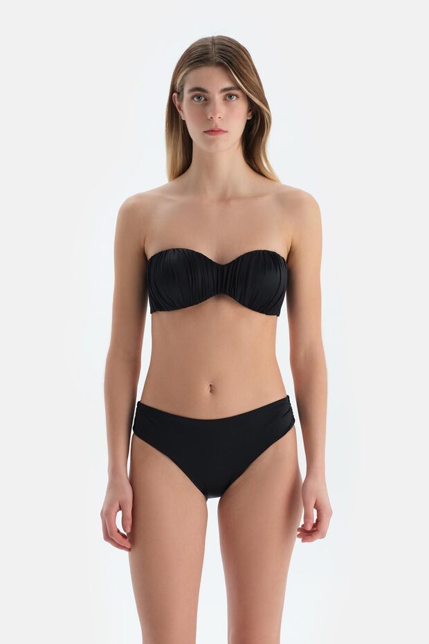 Siyah Straplez Bikini Üst - 4