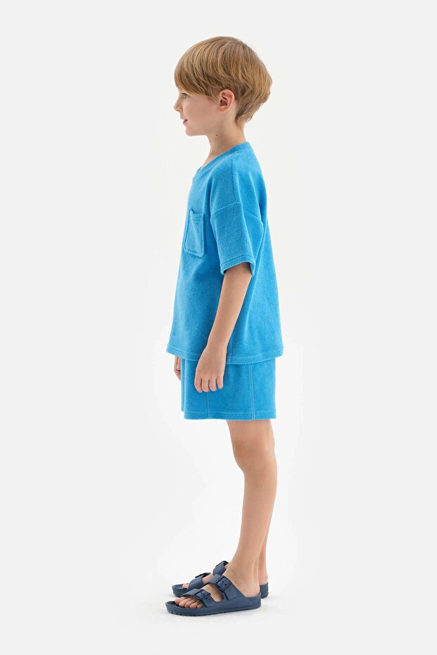 Mavi Erkek Çocuk Havlu Şort - 3