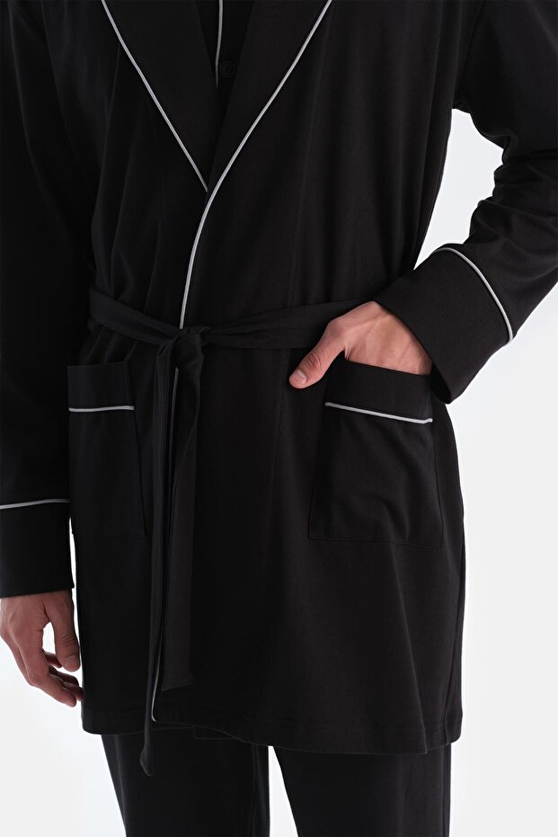 Siyah Merserize Sabahlık - 5