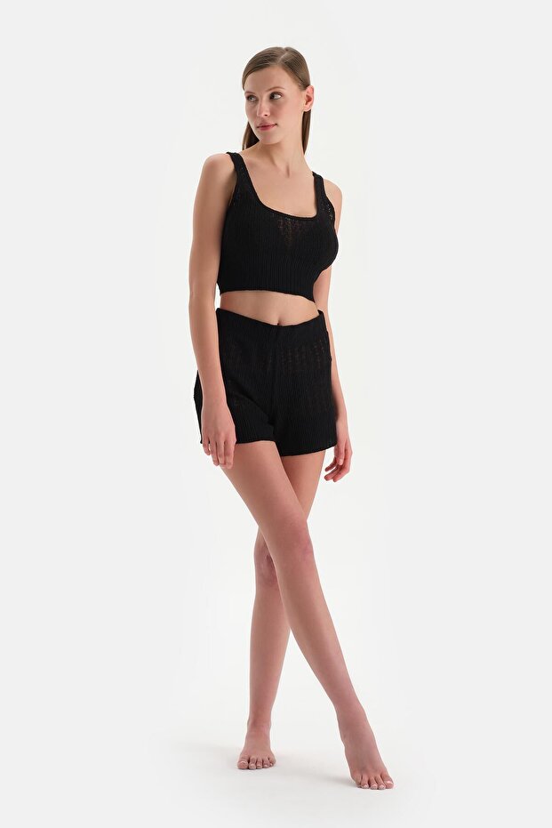 Siyah Kalın Askılı Atlet - 5