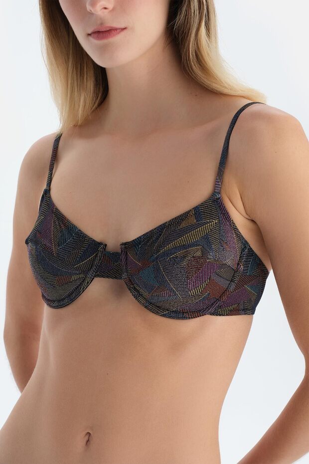 Multicolor Balenli Bikini Üst - 6