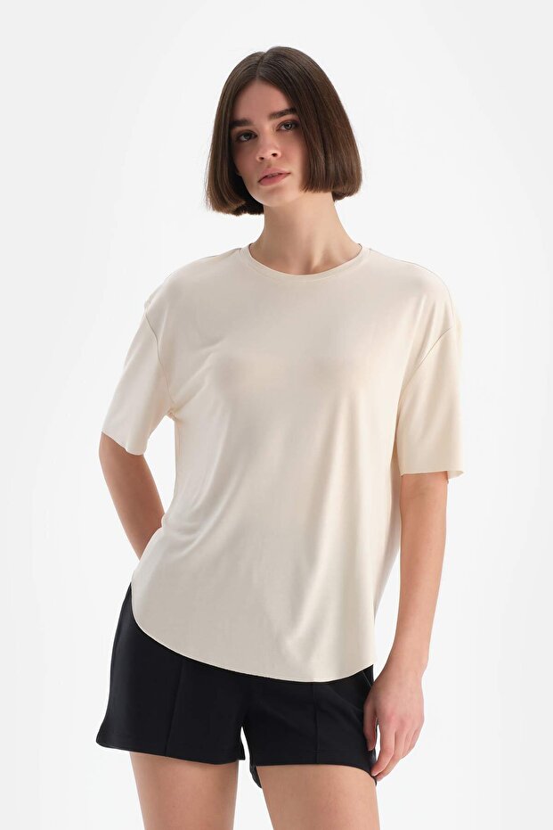 Ekru Active Kadın Modal Tişört - 1