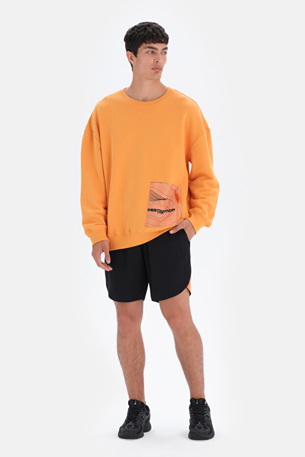 Turuncu Active Cep Detaylı Sweatshirt - 3