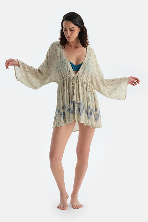 Multicolor Uzun Kol Elbise - 2