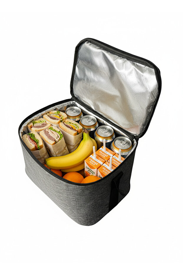 15 Lt Thermal Cooler Bag - Insulated Outdoor Camping Picnic Ice Box - Gray