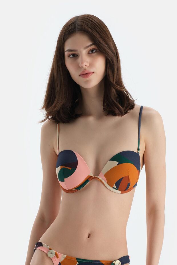 Multicolor Straplez Bikini Üst - 1