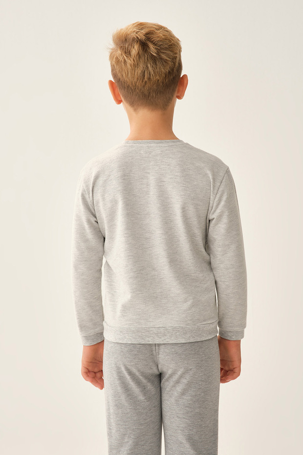 سويت شيرت رمادي للأولاد - 2