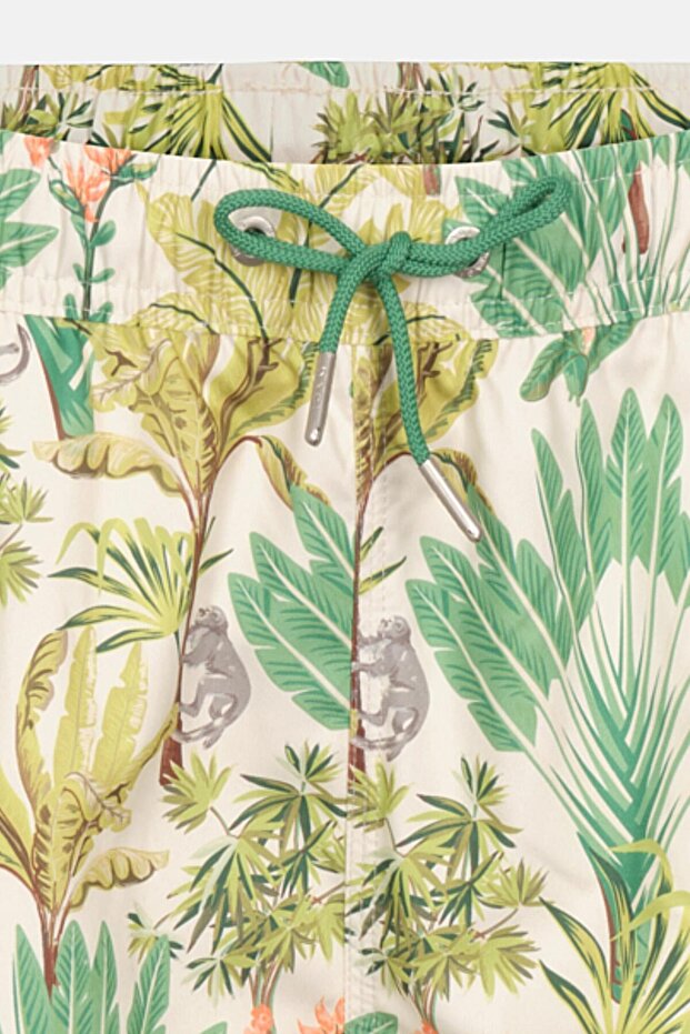 Multicolor Yaprak Des. Orta Şort - 3