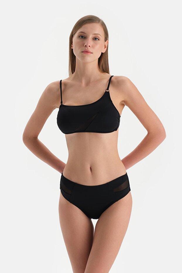 Siyah Orta Bel Bikini Alt - 1