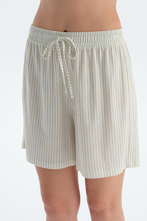 Açık Yeşil Penye Modal Ikili Şort - 8