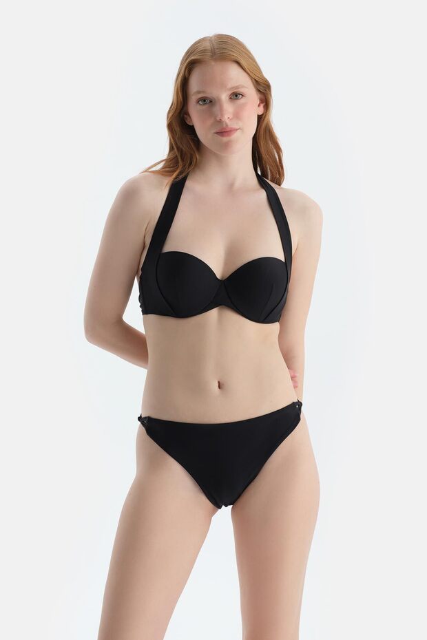 Siyah Düşük Bel Bikini Alt - 5