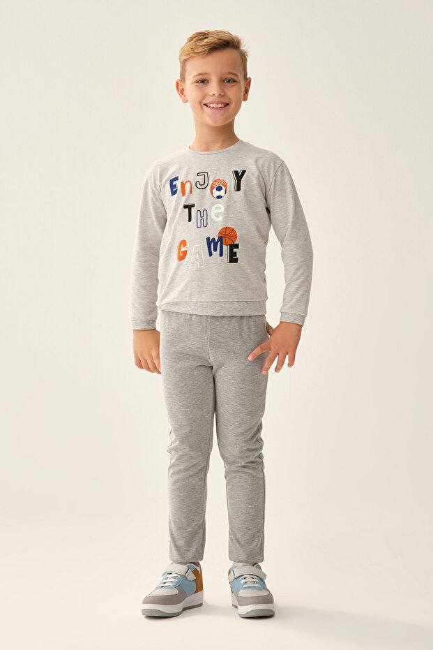 سويت شيرت رمادي للأولاد - 3