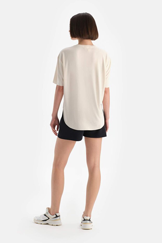 Ekru Active Kadın Modal Tişört - 2