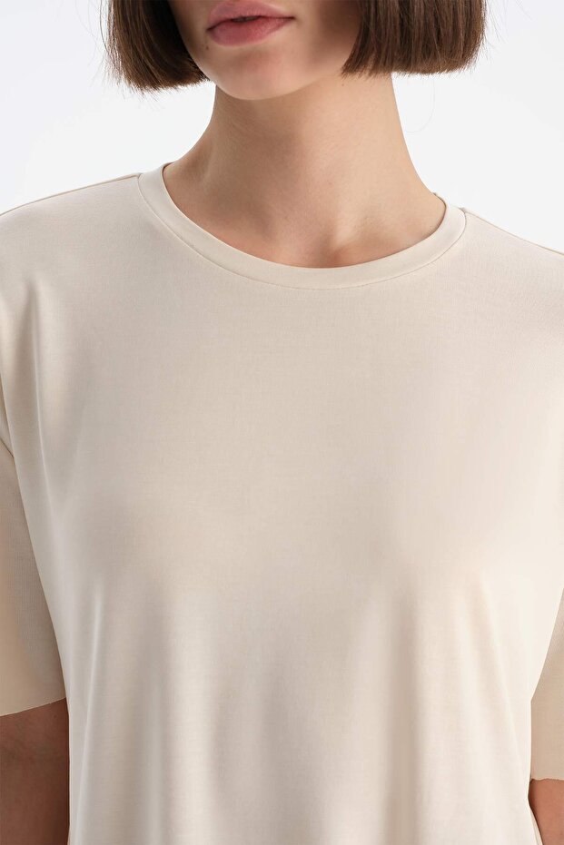 Ekru Active Kadın Modal Tişört - 5