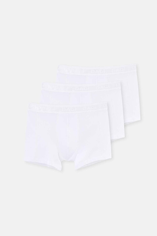 Beyaz Basic Modal 3'lü Boxer - 1