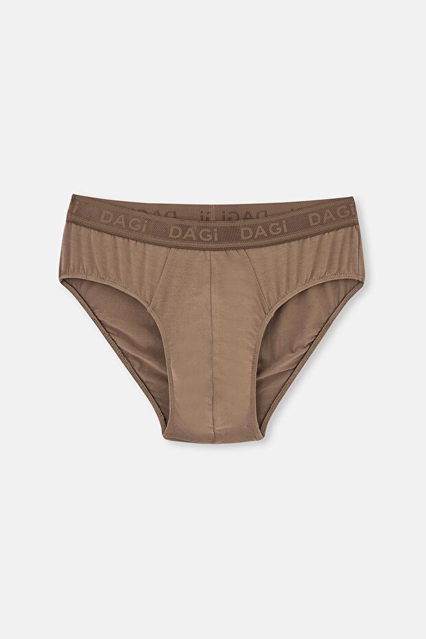 Light Brown Plain Micro Modal Slip