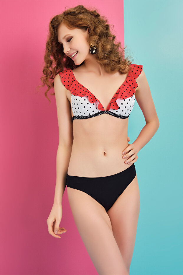 Beyaz Üçgen Bikini Üst - 3