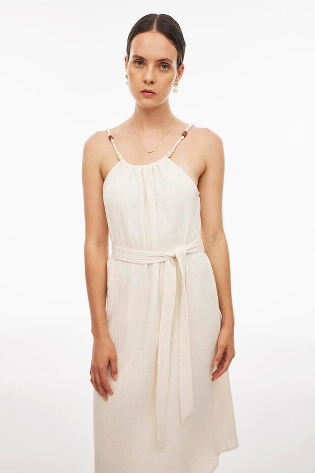 Eternal Elbise 3455 Açık Bej - 3