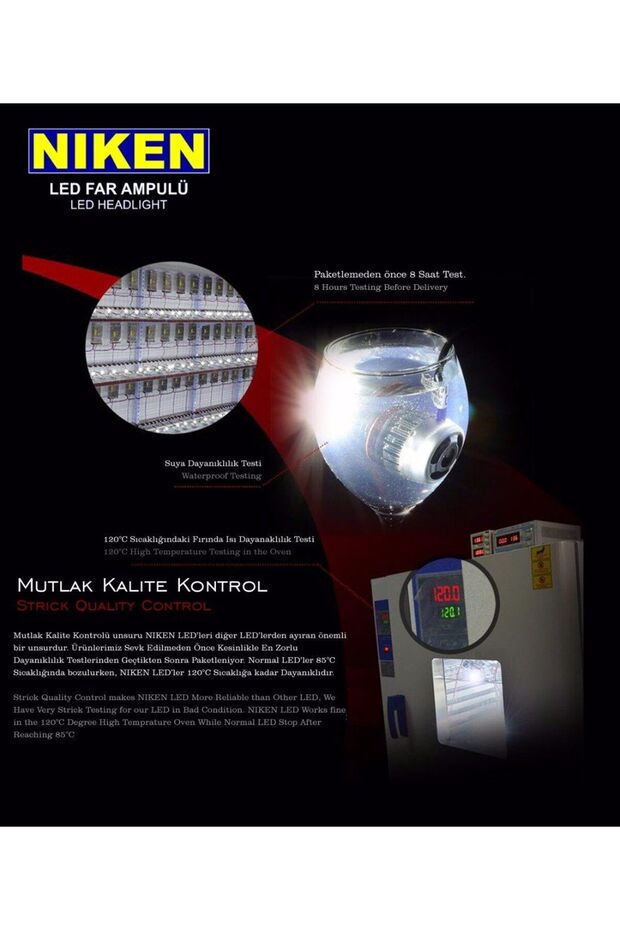 Çalışma lambası ledli pro kare 8 ledli 3 fonksiyonlu - 3
